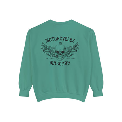 Motorcycles & Mascara Garment-Dyed Sweatshirt