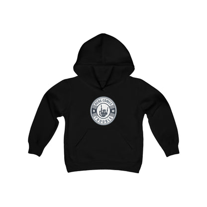 Here Comes Trouble YOUTH Heavy Blend Hooded Sweatshirt