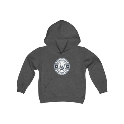 Here Comes Trouble YOUTH Heavy Blend Hooded Sweatshirt