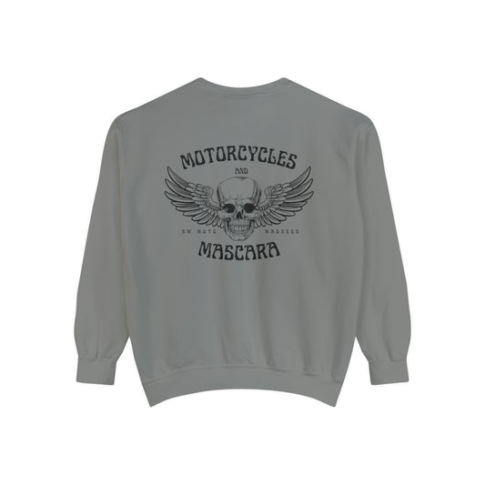 Motorcycles & Mascara Garment-Dyed Sweatshirt