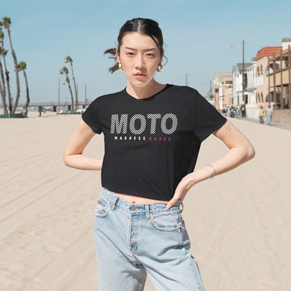 Moto Maven Women's Flowy Cropped Tee